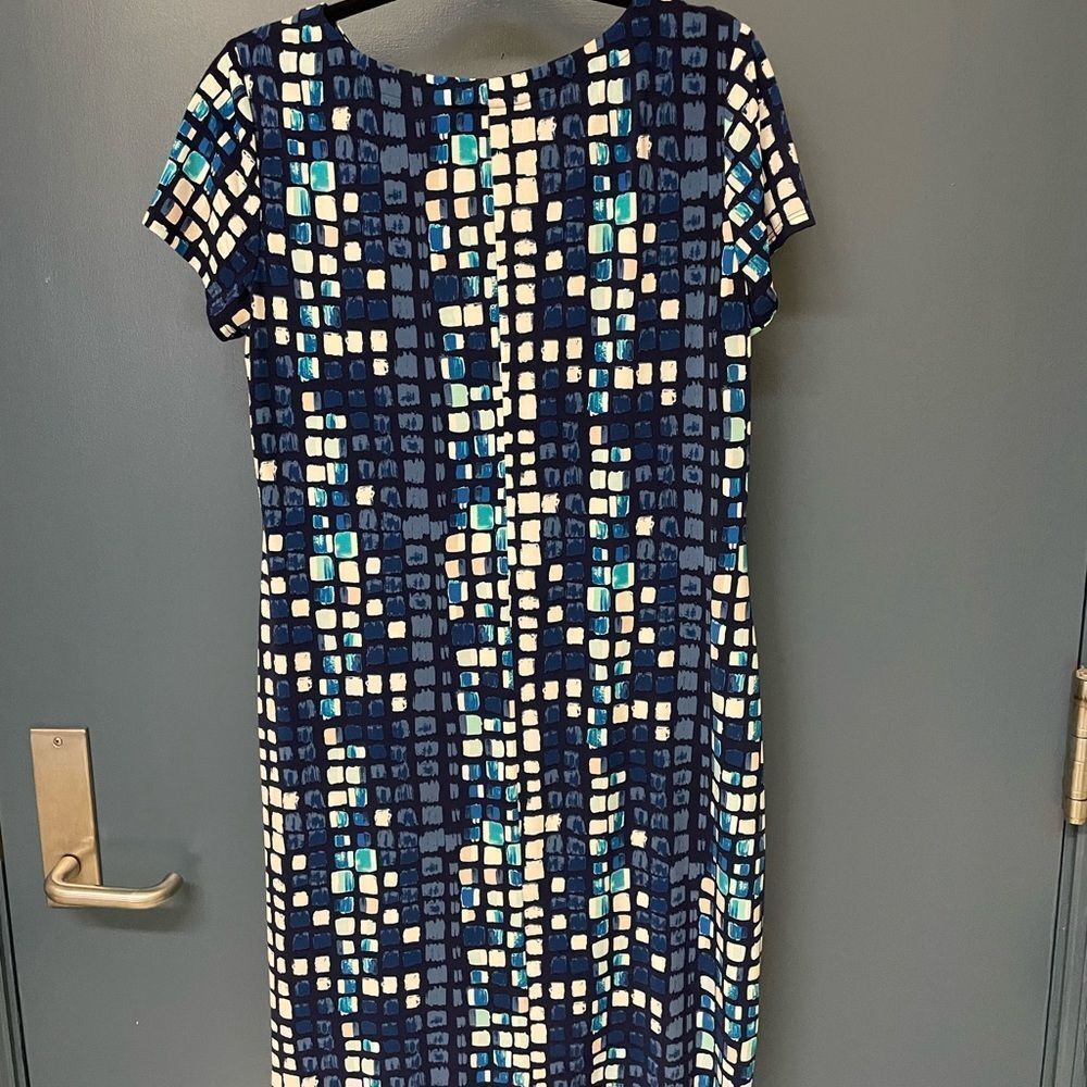 Nine West Blue and White Patterned Dress